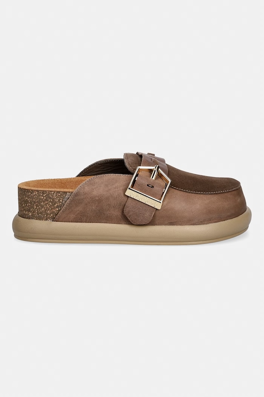 Bohonomad klapki damskie skórzane LONDON LND.12 brązowy SS26