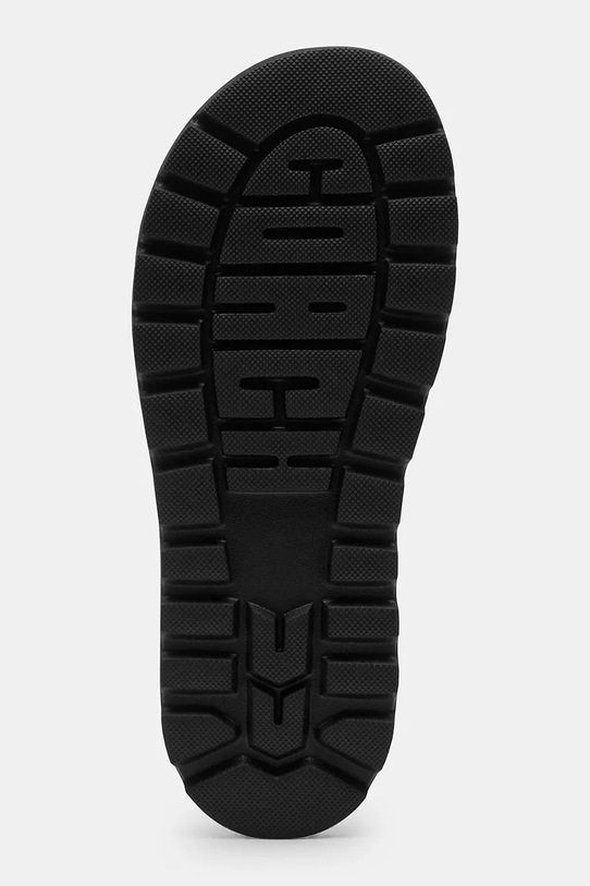 Coach klapki na płaskim obcasie damskie skórzane Brynn Leather Slide Sandal CEF50.BLK czarny