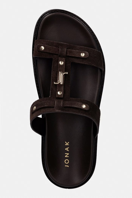 Jonak klapki damskie zamszowe LUANA CROUTE brązowy 3800317