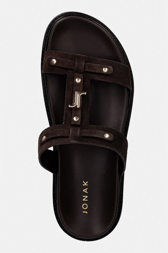 Jonak klapki damskie zamszowe LUANA CROUTE brązowy 3800317