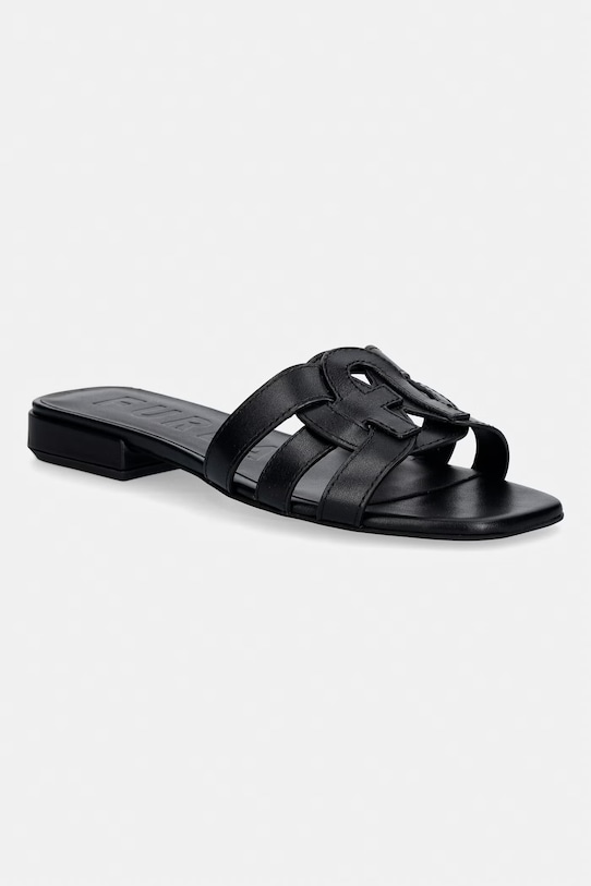 Furla klapki damskie skórzane Summer czarny YL22SUM.Y62000.O6000
