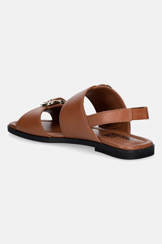 Obuwie Love Moschino sandały damskie skórzane JA16112G0OIA0200 brązowy