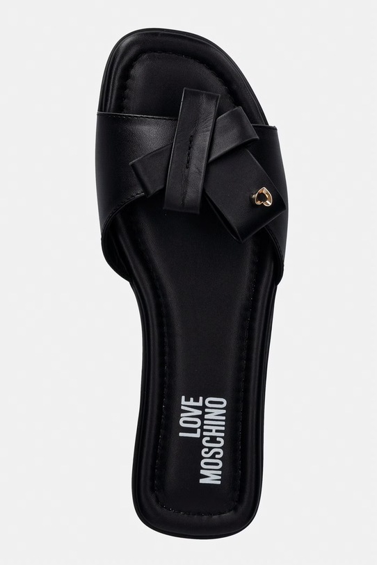 Love Moschino klapki damskie skórzane czarny JA28142G0OIE0000