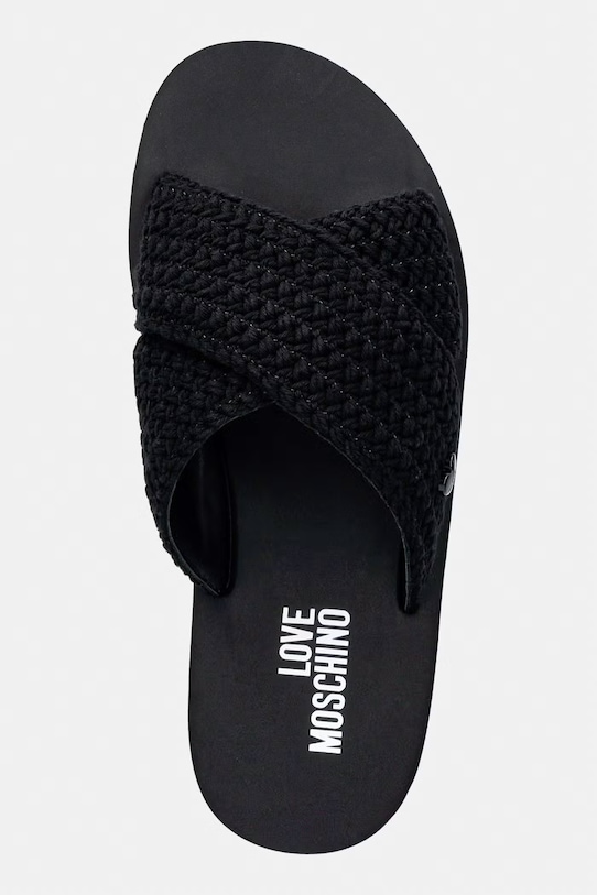 Love Moschino klapki damskie czarny JA28324G0OJQC000