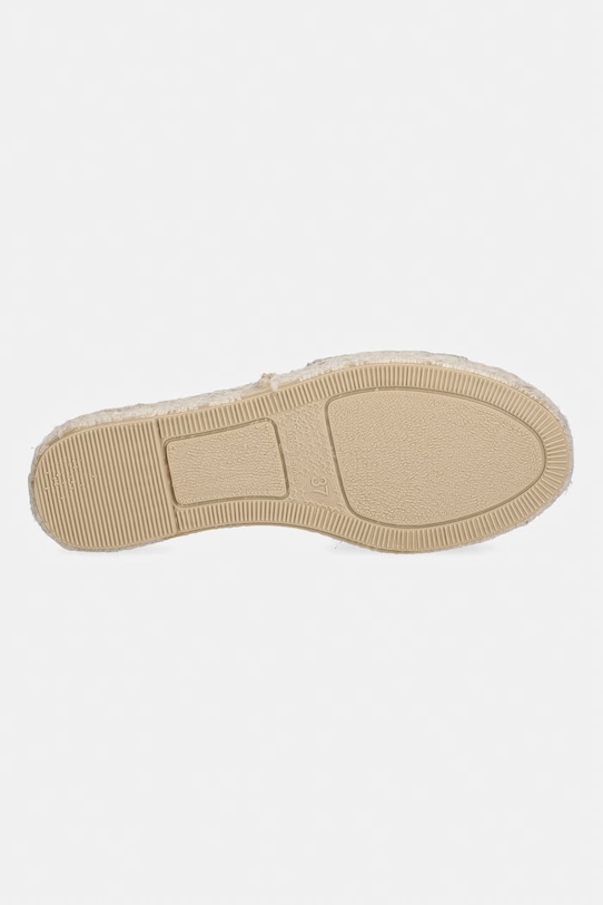 Manebi klapki damskie Cream Net Espadrilles Sandals H.3.0.DS beżowy