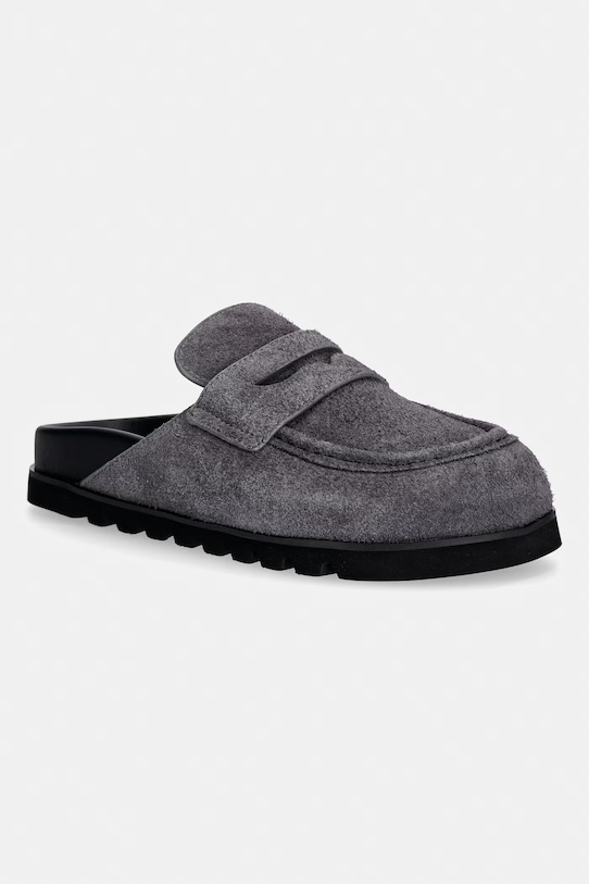 Naked Wolfe Flip-flops women's suede gray Cord.Dark