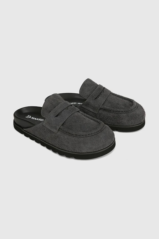 Naked Wolfe klapki damskie zamszowe Cord.Dark szary SS26