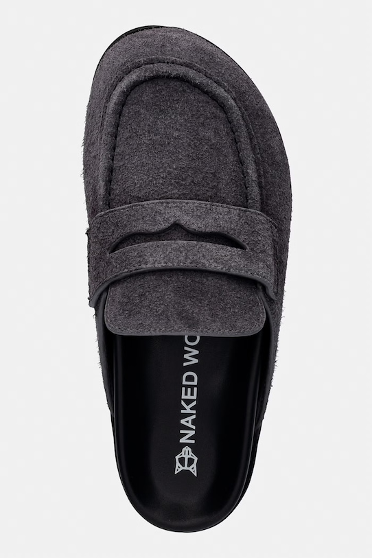 Naked Wolfe Flip-flops women's suede gray Cord.Dark