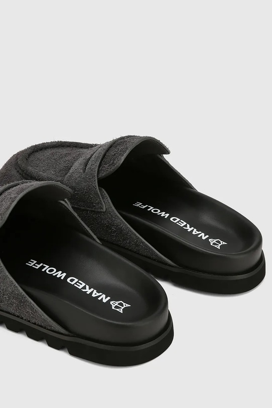 Naked Wolfe klapki damskie zamszowe szary Cord.Dark