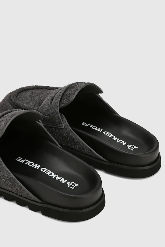 Naked Wolfe klapki damskie zamszowe szary Cord.Dark