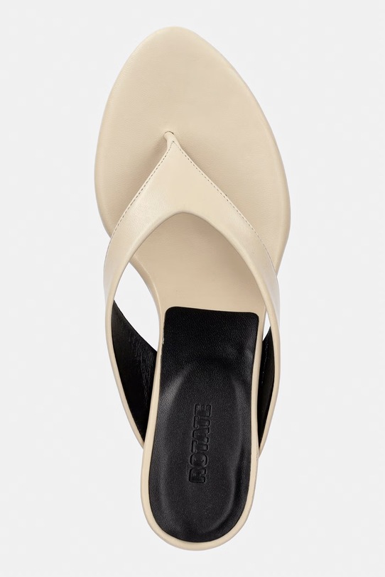 Rotate japonki damskie skórzane beżowy 1160991366.1366