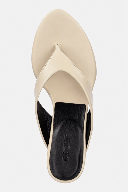 Rotate japonki damskie skórzane beżowy 1160991366.1366