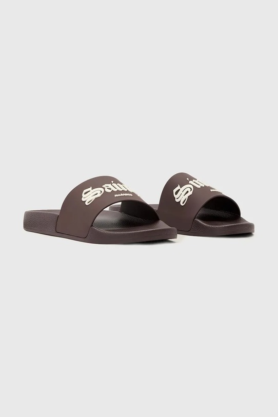 AllSaints papuci pentru femei Saint Slider W118FE maro SS26