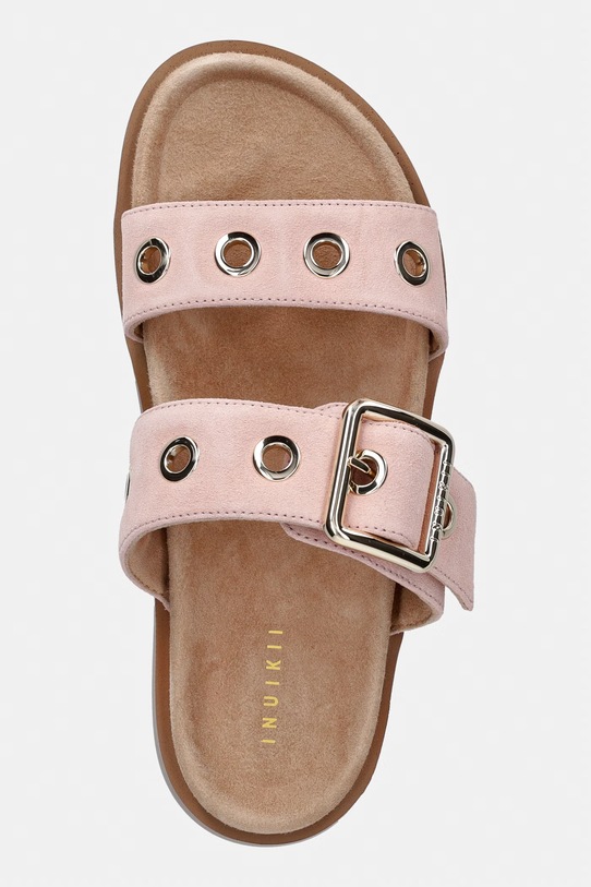 Inuikii šľapky na platforme dámske semišové Tilda Buckle ružová 1004.003.0631.601