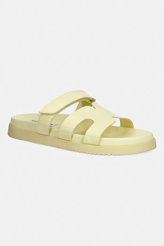 Steve Madden klapki damskie skórzane Missile żółty 11003028.BY6