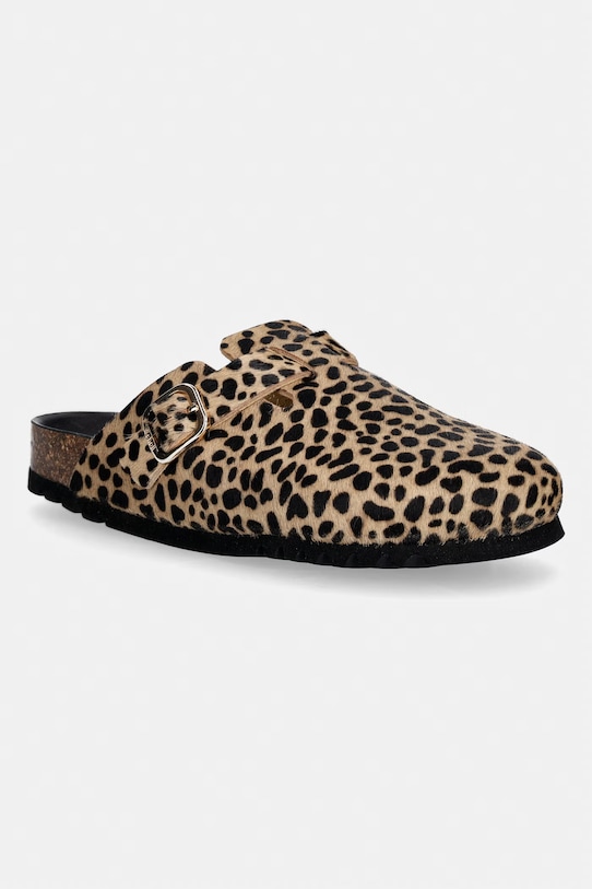 Scholl klapki damskie skórzane FAE brązowy F321801850