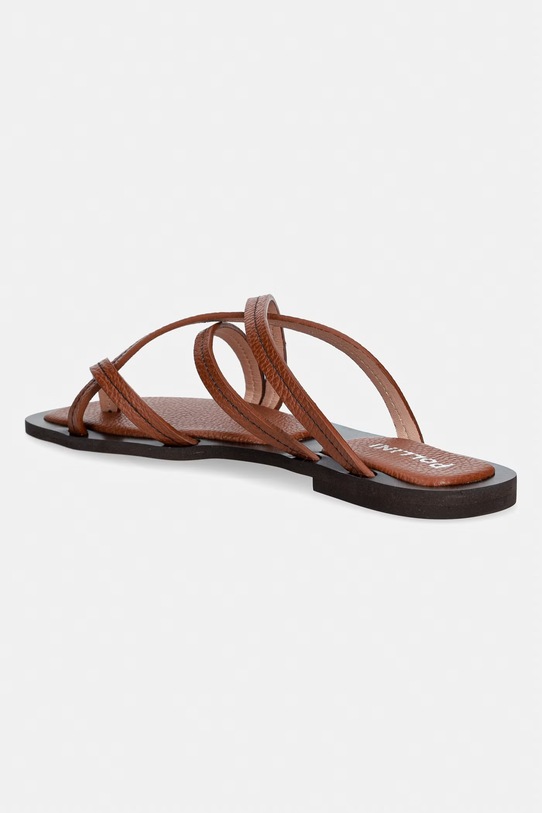 Obuwie Pollini japonki damskie skórzane SA28261G0OTD0217 brązowy