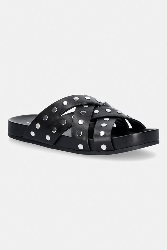 MICHAEL Michael Kors шлёпанцы для женщин кожаные Irene Flat Sandal чёрный 40S5IRFS5L.001