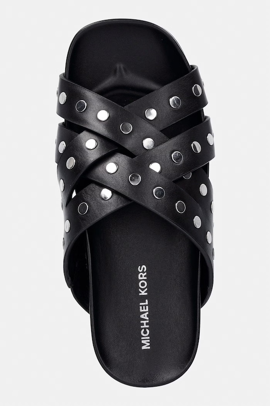 MICHAEL Michael Kors шлёпанцы для женщин кожаные Irene Flat Sandal чёрный 40S5IRFS5L.001