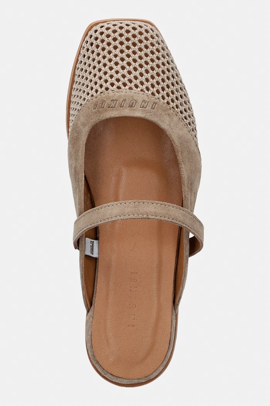 Inuikii šľapky so zakrytými prstami dámske semišové Lazy NY béžová 1014.003.0051.864