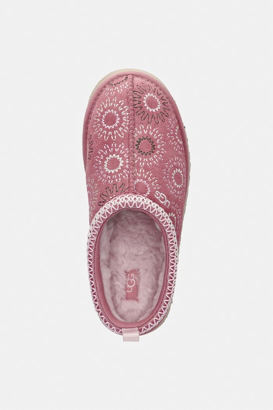 UGG kapcie zamszowe dziecięce TAZZ SUN STITCH różowy 1175210K