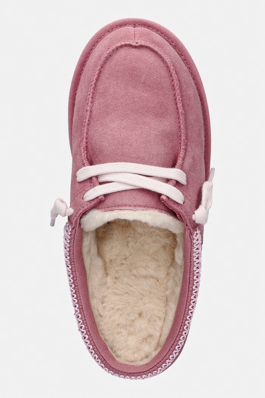 UGG kapcie zamszowe dziecięce TASMAN MULE różowy 1175213K.G