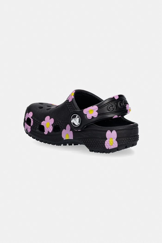 Dziewczynka Crocs sandały dziecięce CLASSIC FLOWER CLOG T 212671.CROCS.CLASSIC.FL czarny