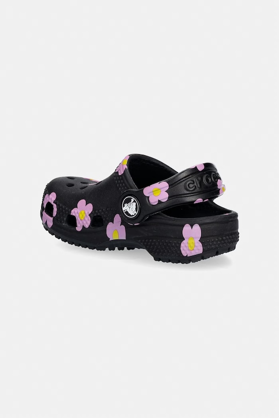 Dziewczynka Crocs sandały dziecięce CLASSIC FLOWER CLOG T 212671.CROCS.CLASSIC.FL czarny