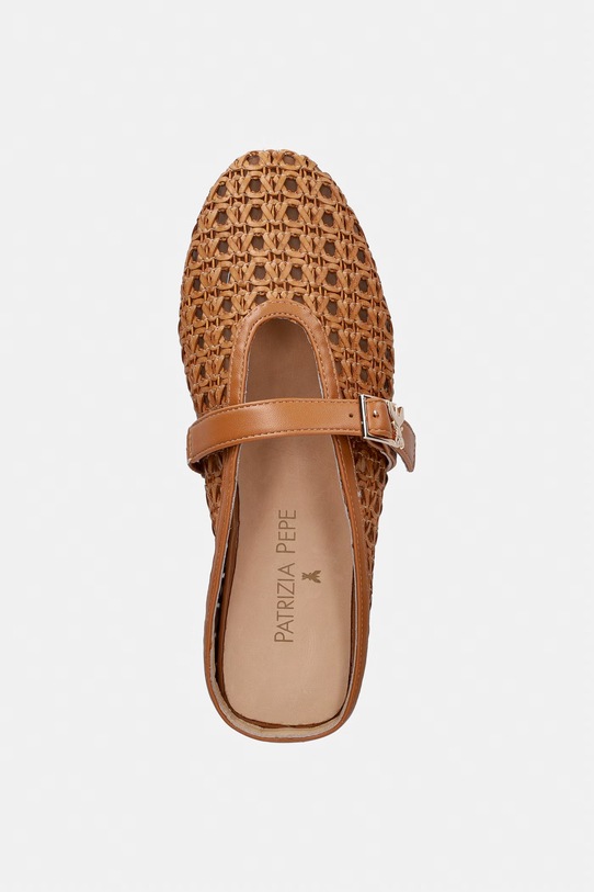 Patrizia Pepe klapki dziecięce brązowy PPJ378