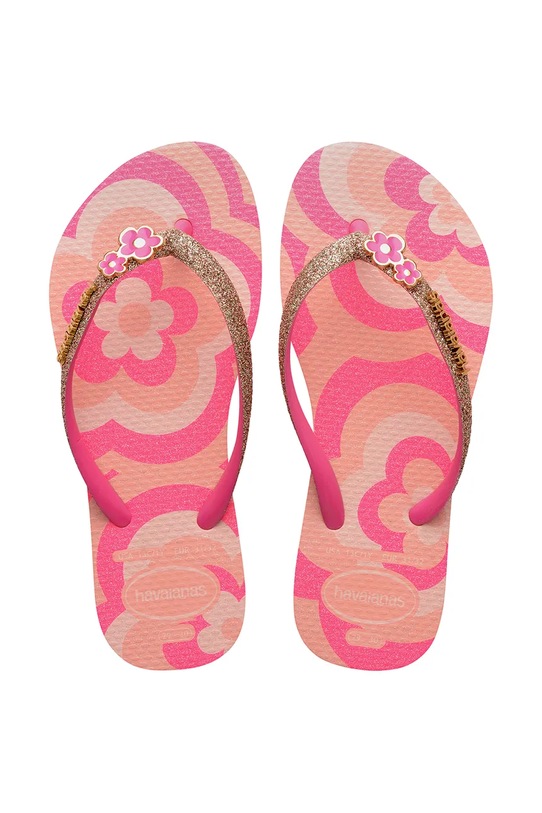 Havaianas klapki dziecięce KIDS SLIM GLITTER II różowy 4146976.PPY2