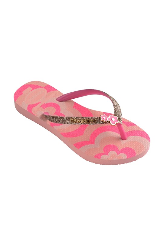 Dziewczynka Havaianas klapki dziecięce KIDS SLIM GLITTER II 4146976.PPY2 różowy