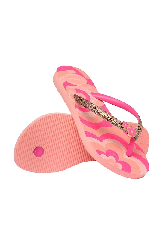 Havaianas klapki dziecięce KIDS SLIM GLITTER II różowy 4146976.PPY2