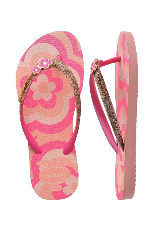 Havaianas klapki dziecięce KIDS SLIM GLITTER II 4146976.PPY2 różowy