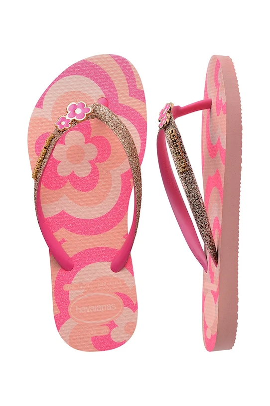 Havaianas klapki dziecięce KIDS SLIM GLITTER II 4146976.PPY2 różowy