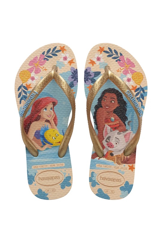 Havaianas klapki dziecięce KIDS SLIM PRINCESS beżowy 4123328.PPY2
