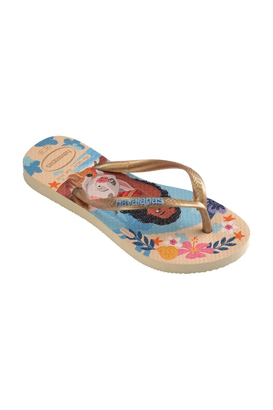 Dziewczynka Havaianas klapki dziecięce KIDS SLIM PRINCESS 4123328.PPY2 beżowy