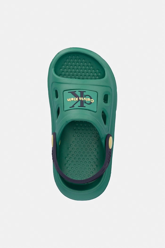 Calvin Klein Jeans klapki dziecięce zielony V1XF.83326.22.29