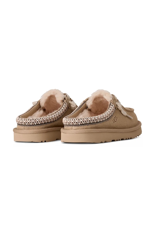 Chłopiec UGG kapcie zamszowe dziecięce TASMAN MULE 1175213K beżowy