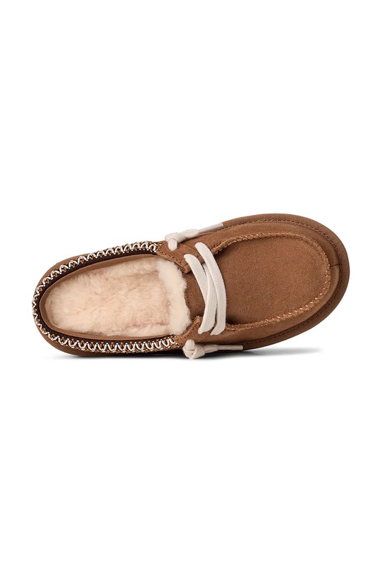 UGG kapcie zamszowe dziecięce TASMAN MULE 1175213K brązowy