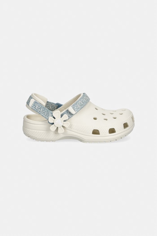 Crocs klapki dziecięce CLASSIC DNM FLWR ADJ BACKSTRAP CLOG K 212511.CROCS.CLASSIC.DN beżowy SS26