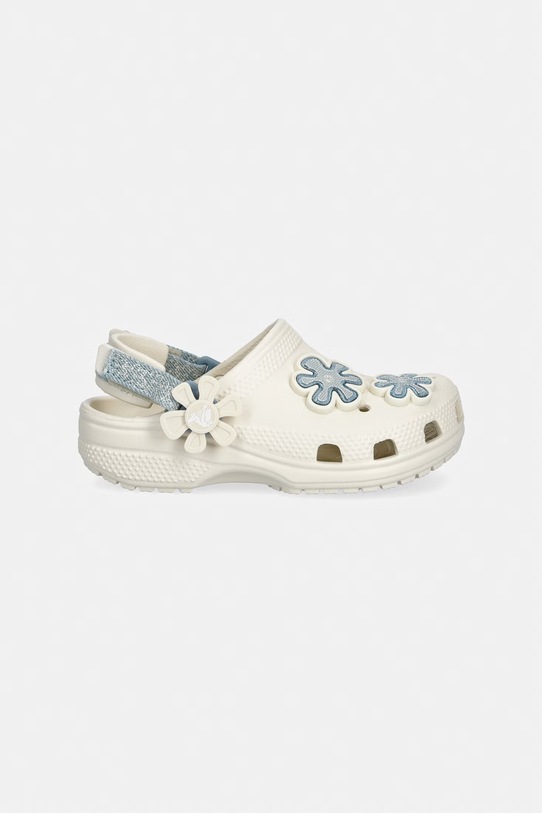 Crocs klapki dziecięce CLASSIC DNM FLWR ADJ BACKSTRAP CLOG T 212512.CROCS.CLASSIC.DN beżowy SS26