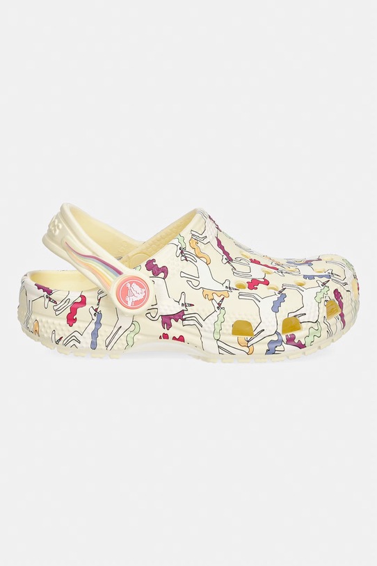 Crocs klapki dziecięce CLASSSIC UNICORN GRAPHIC CLOG T 212515.CROCS.CLASSSIC.U żółty SS26