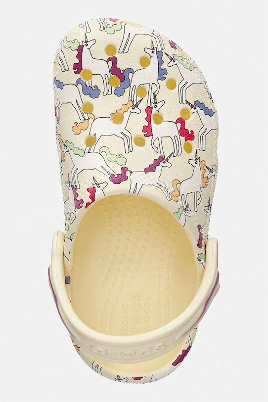 Crocs klapki dziecięce CLASSSIC UNICORN GRAPHIC CLOG T żółty 212515.CROCS.CLASSSIC.U