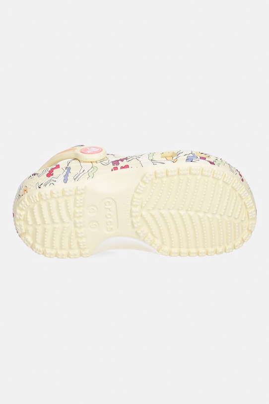 Crocs klapki dziecięce CLASSSIC UNICORN GRAPHIC CLOG T 212515.CROCS.CLASSSIC.U żółty