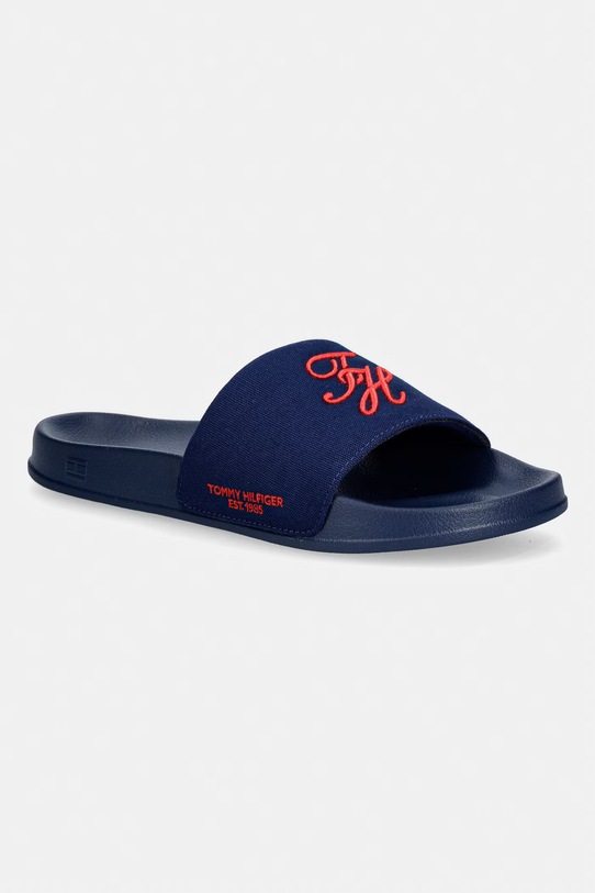 Tommy Hilfiger klapki męskie TH EMBROIDERY POOL SLIDE granatowy FM0FM05858
