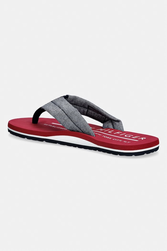 Obuwie Tommy Hilfiger japonki męskie HILFIGER CHAMBRAY BEACH SANDAL FM0FM05751 granatowy