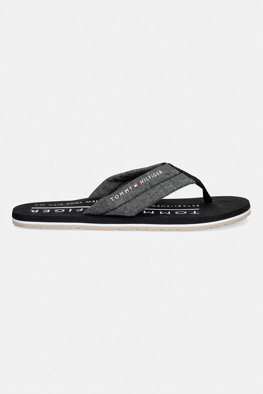 Tommy Hilfiger japonki męskie HILFIGER CHAMBRAY BEACH SANDAL FM0FM05751 czarny SS26