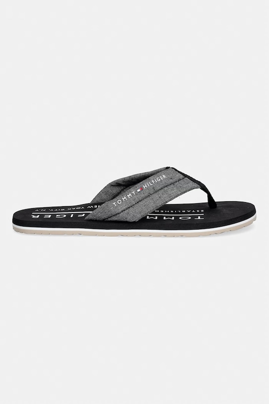 Tommy Hilfiger japonki męskie HILFIGER CHAMBRAY BEACH SANDAL FM0FM05751 czarny SS26