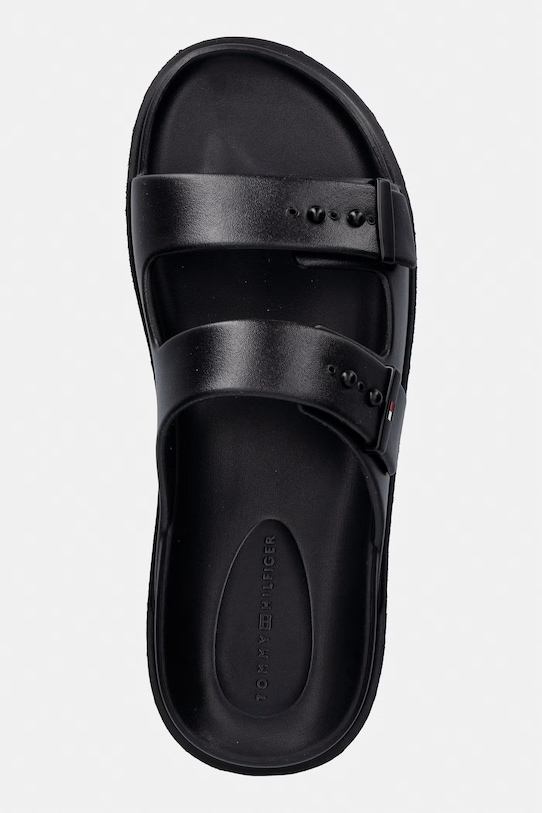 Tommy Hilfiger klapki basenowe męskie LIGHT ADJUSTABLE POOL SLIDER czarny FM0FM05757