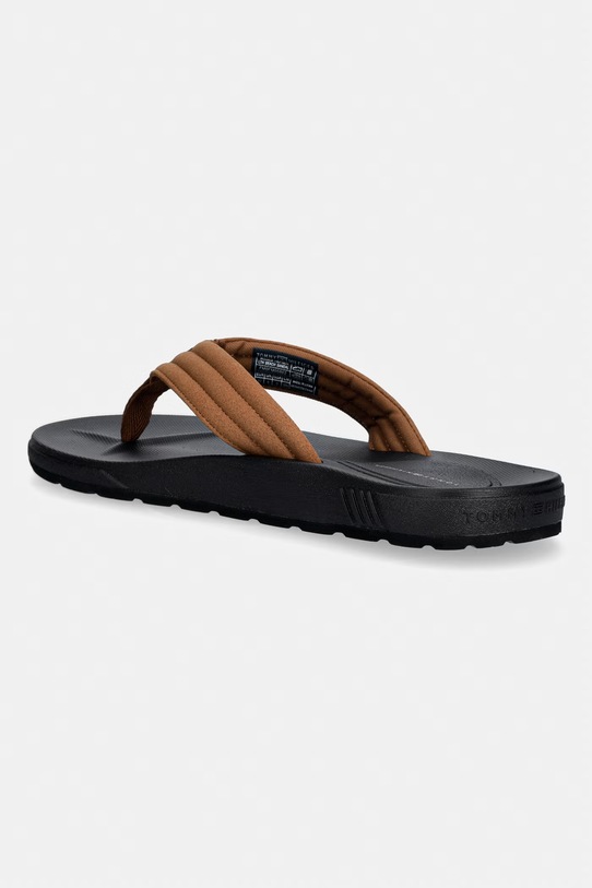 Obuwie Tommy Hilfiger japonki męskie MOLDED HILFIGER LTH BEACH SANDAL FM0FM05802 brązowy